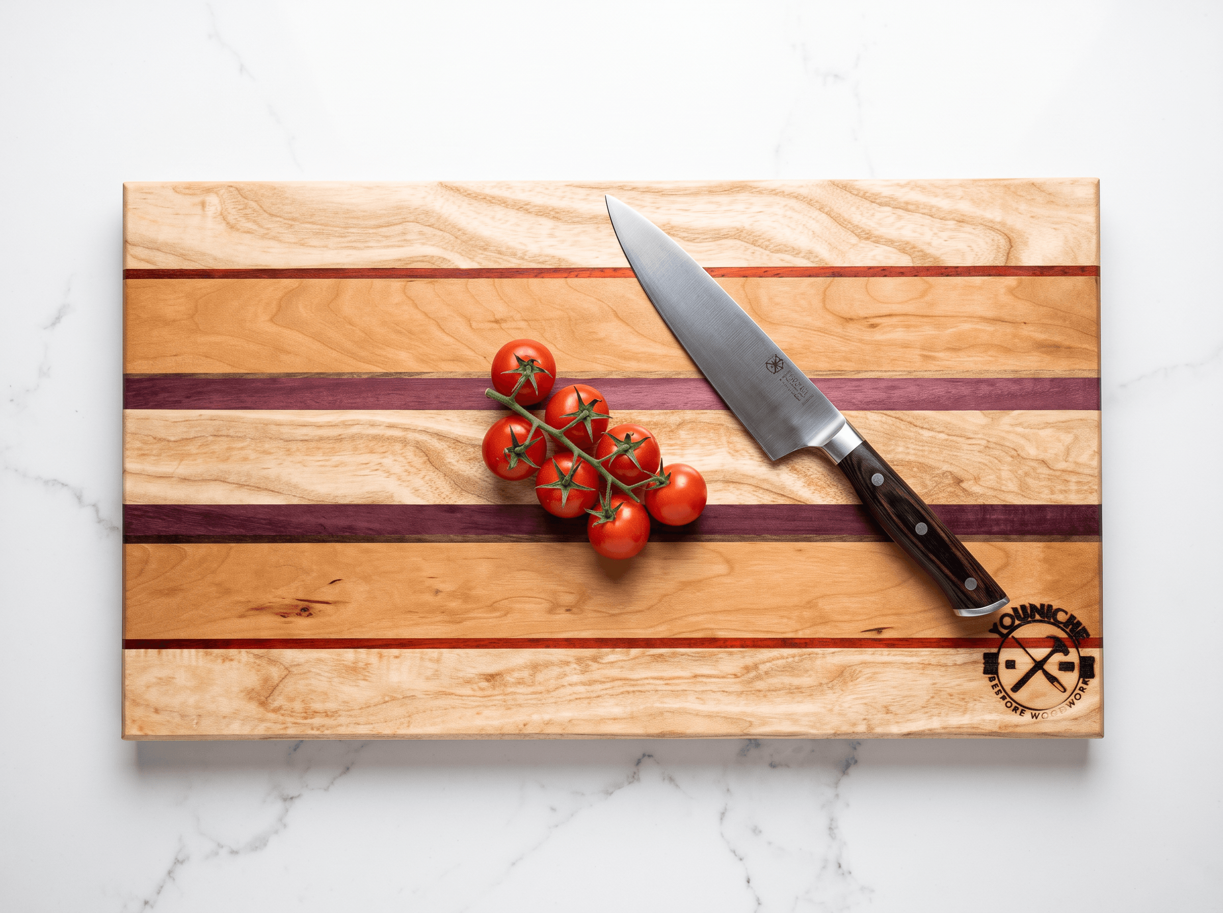 Striped Hardwood Cutting Board