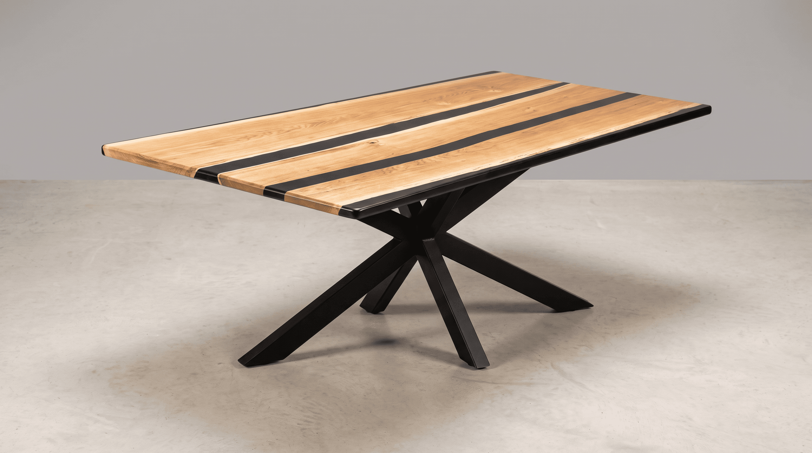 Live-Edge Epoxy River Dining Table